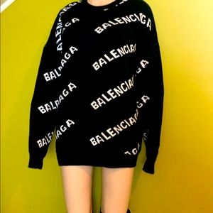 Balenciaga Logo Crewneck Sweater